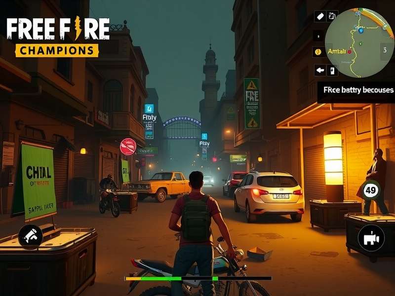 Free Fire Champions - Looting in Mumbai Chawl Free Fire Champions gameplay showing looting in a Mumbai-style chawl area