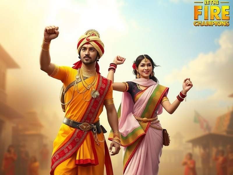 Free Fire Champions - Creative Indian Fan Art Indian fan art of Free Fire Champions characters in traditional wedding attire
