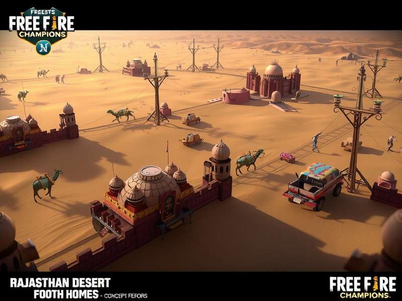 Free Fire Champions - Upcoming Rajasthan Desert Map Concept art of upcoming Rajasthan Desert map in Free Fire Champions